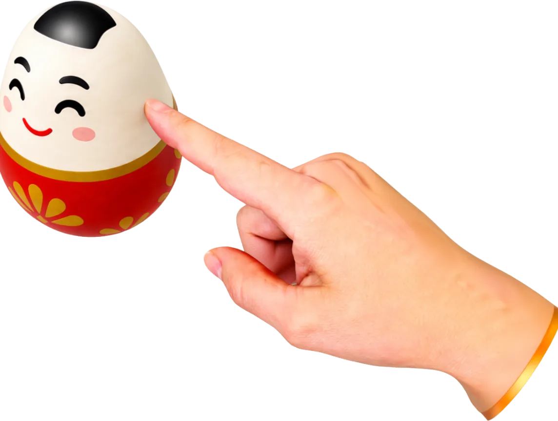 Kobolin の実機を指でつついているところ